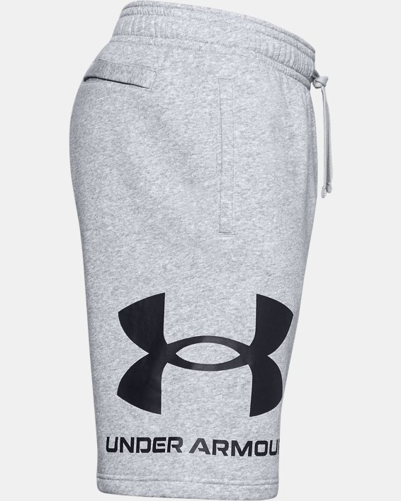 Shorts UA Rival Fleece Big Logo da uomo, Gray, pdpMainDesktop image number 6